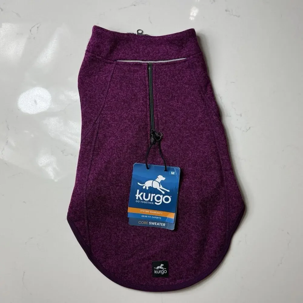 Kurgo K9 Core Dog Sweater M Heather Violet NWT Fleece Jacket Harness Access New